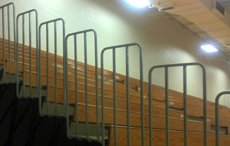 Bleacher Rail Installation Bleacher Rail Installation